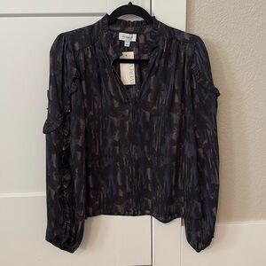 Evereve - Small - Women’s Dana Blouse - Blue Multi-color NWT